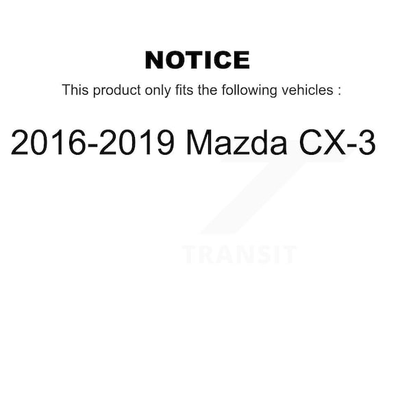 Front Hub Bearing Assembly And Link Kit For 2016-2019 Mazda CX-3